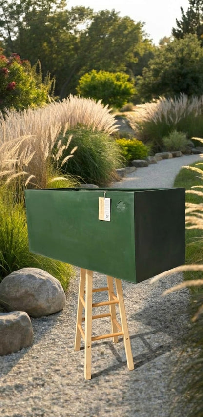 Dark Green Rectangular Pot