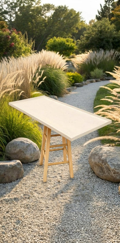 White Rectangular Pot